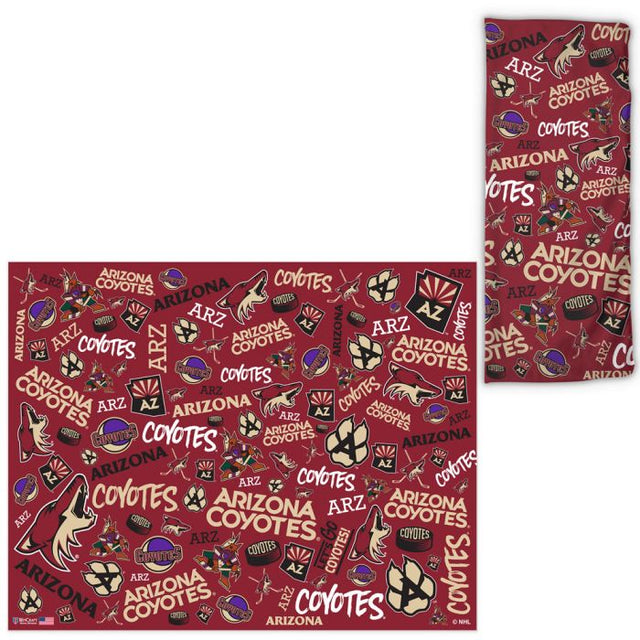 Arizona Coyotes Scatter Print Fan Wraps