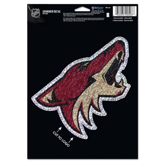 Calcomanías brillantes de Arizona Coyotes de 5" x 7"