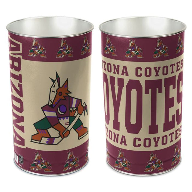 Arizona Coyotes Wastebasket - tapered 15"H