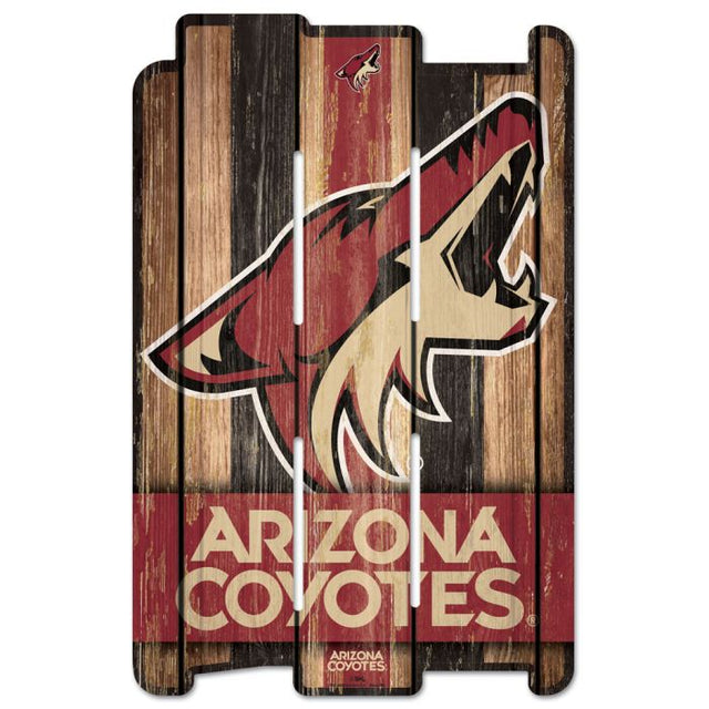 Letrero de madera para cerca de los Arizona Coyotes