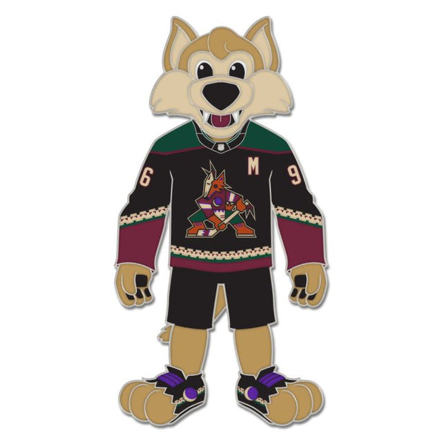 Tarjeta de joyería con pin esmaltado de colección de la mascota de los Arizona Coyotes