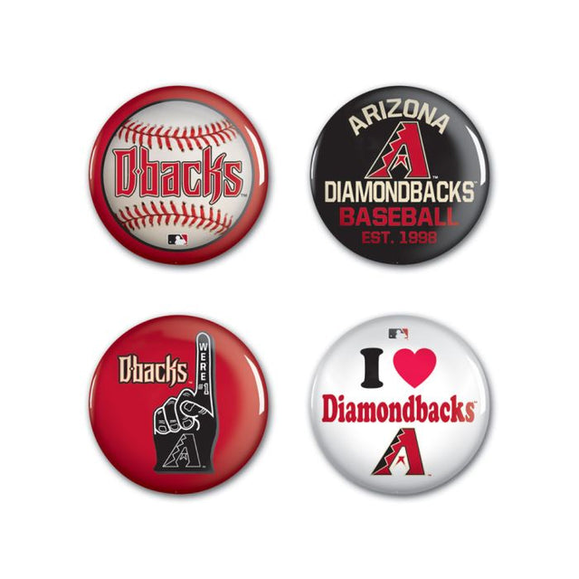 Arizona Diamondbacks Button 4 Pack 1 1/4" Rnd