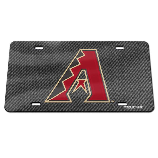 Arizona Diamondbacks CARBON Specialty Acrylic License Plate