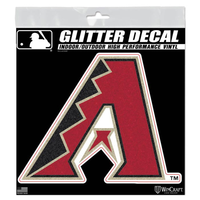 Calcomanía con brillantina de los Arizona Diamondbacks de 6" x 6"