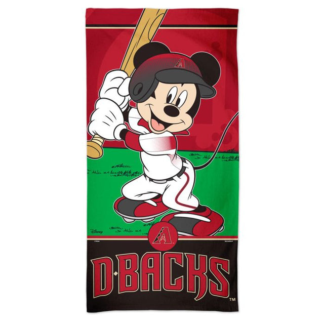 Toalla de playa Spectra de Mickey de los Arizona Diamondbacks y Disney de 30" x 60"