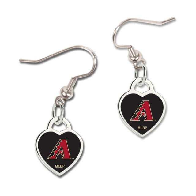 Pendientes de los Arizona Diamondbacks con corazón en 3D