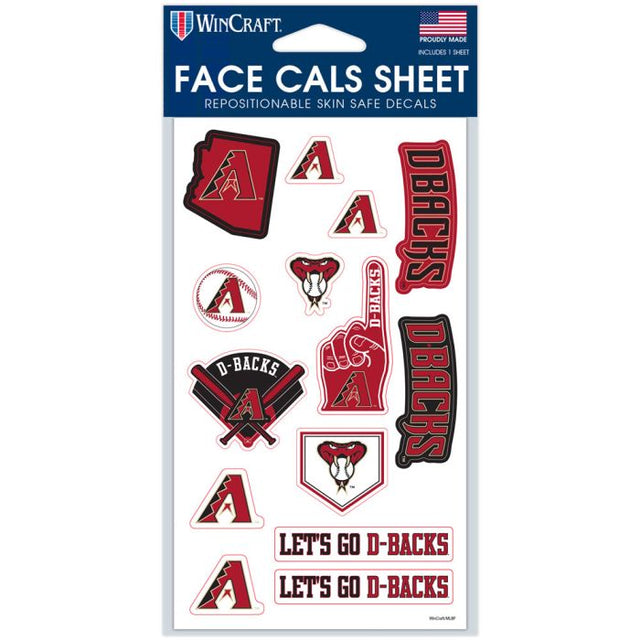 Arizona Diamondbacks Face Cals 4" x 7"