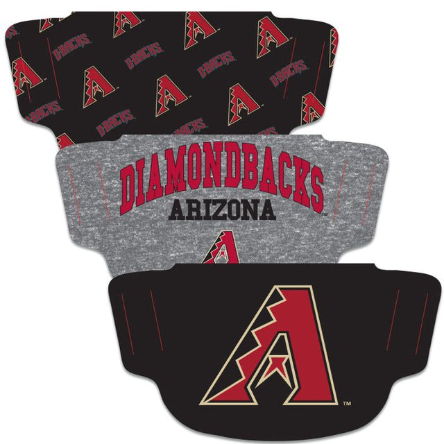 Paquete de 3 mascarillas para fanáticos de los Arizona Diamondbacks