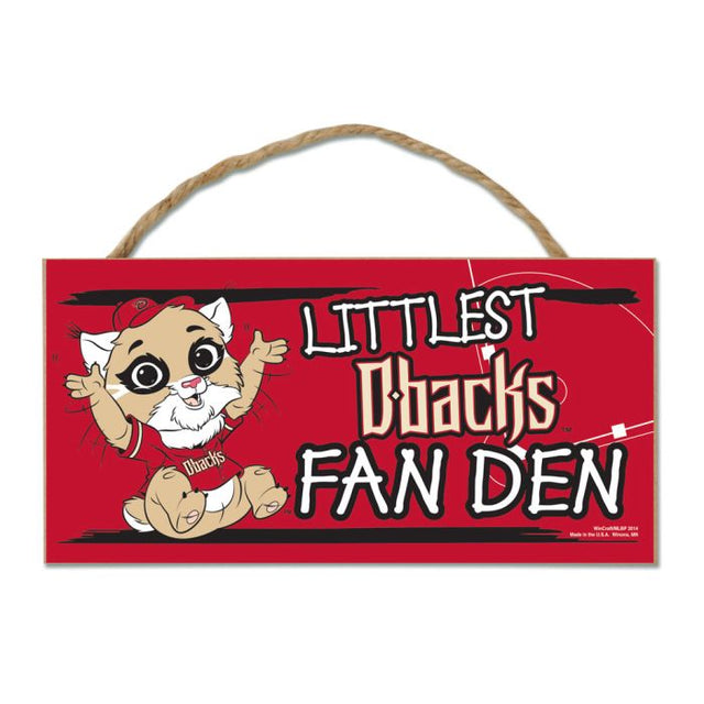 Letrero de madera con cuerda de la mascota de los Diamondbacks de Arizona, 5 x 10 pulgadas