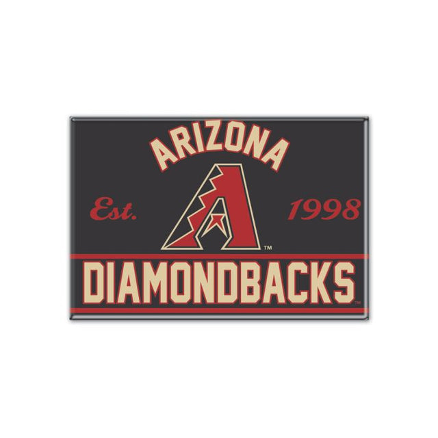 Imán de metal de los Diamondbacks de Arizona de 2,5" x 3,5"