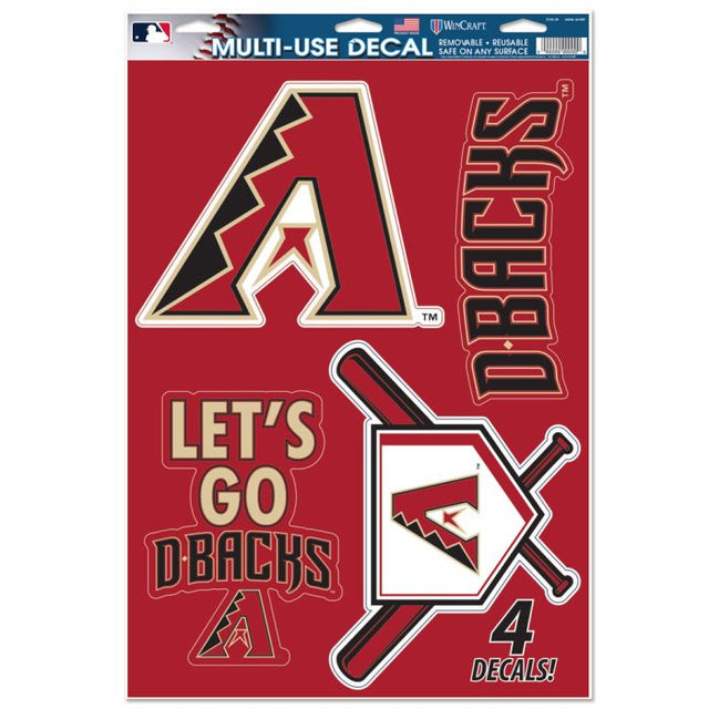 Calcomanía multiusos de los Arizona Diamondbacks de 11" x 17"