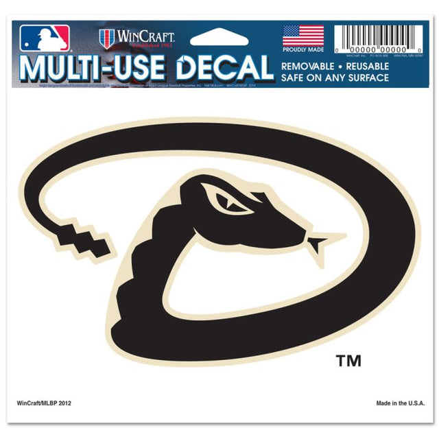 Arizona Diamondbacks Multi-Use Decal -Clear Bckrgd 5" x 6"