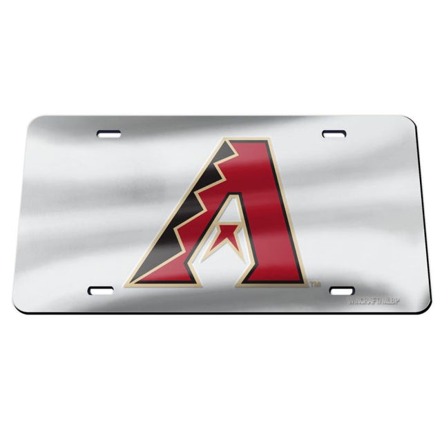 Arizona Diamondbacks SILVER Specialty Acrylic License Plate