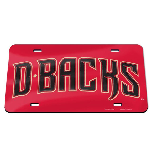 Arizona Diamondbacks Specialty Acrylic License Plate