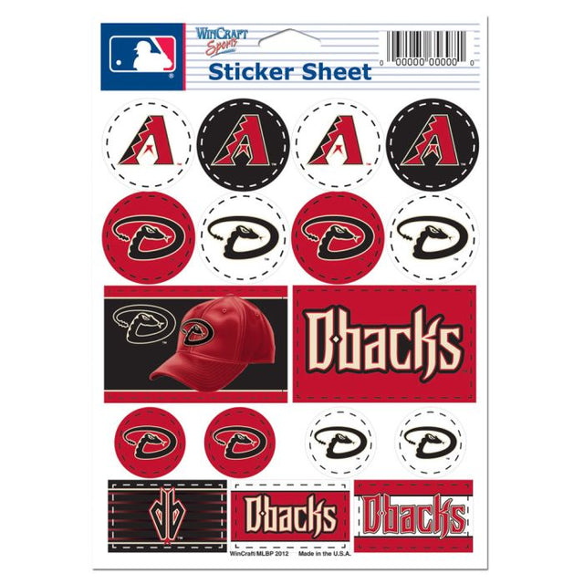 Arizona Diamondbacks Vinyl Sticker Sheet 5" x 7"