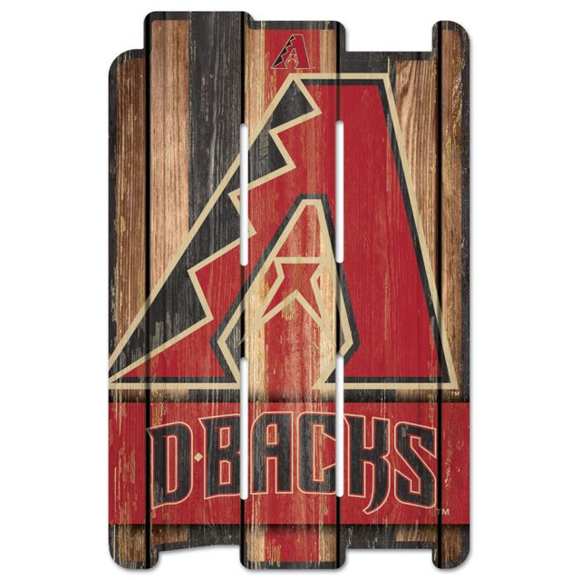 Letrero de madera para cerca de los Arizona Diamondbacks