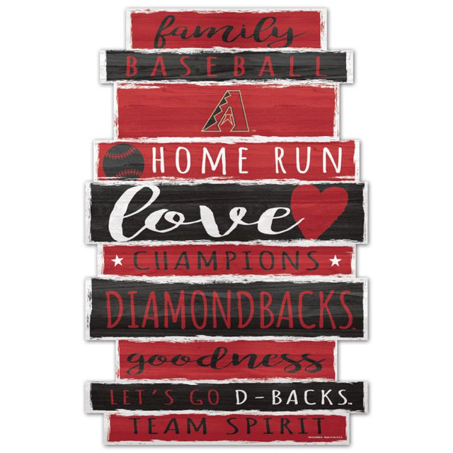 Letrero de madera de los Arizona Diamondbacks, 11" x 17", 1/4" de grosor