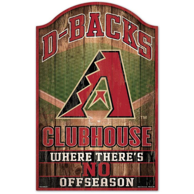 Letrero de madera de los Arizona Diamondbacks, 11" x 17", 1/4" de grosor