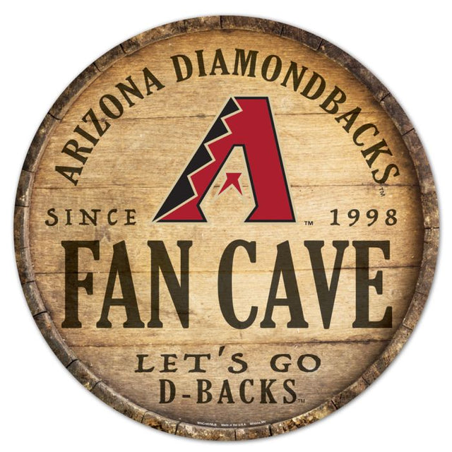 Arizona Diamondbacks Wood Sign 14" Rnd