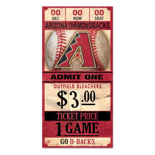 Arizona Diamondbacks Wood Sign 6x12 3/8" thick