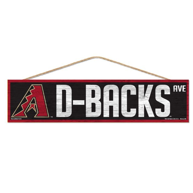 Arizona Diamondbacks Wood Sign-with Rope 4" x 17"