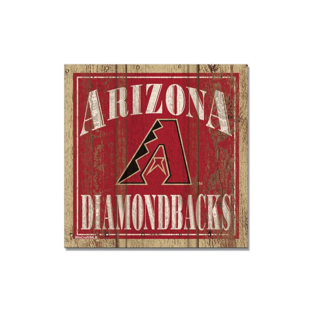 Imán de madera de los Diamondbacks de Arizona de 3" x 3"