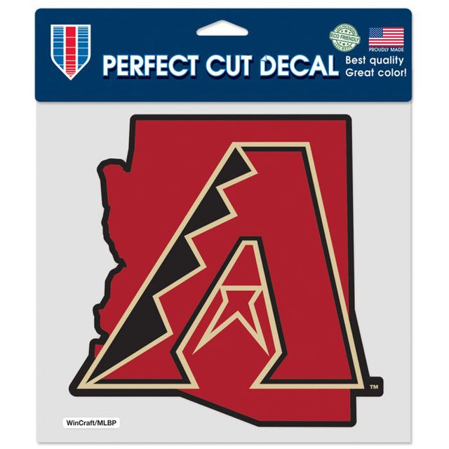 Arizona Diamondbacks state shape Perfect Cut Color Decal 8" x 8"