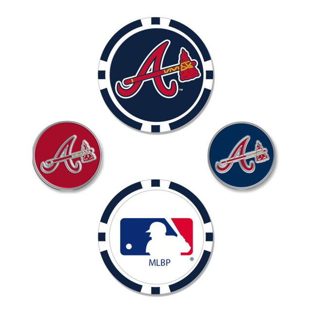 Juego de cuatro marcadores de pelota de los Atlanta Braves