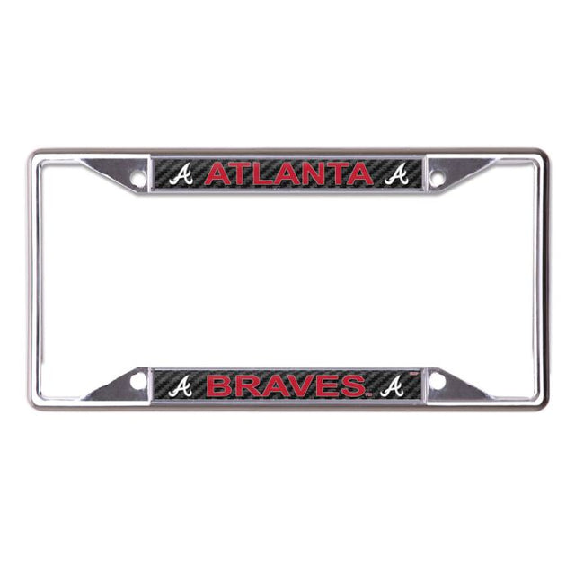 Atlanta Braves CARBON Lic Plt Frame S/S Printed