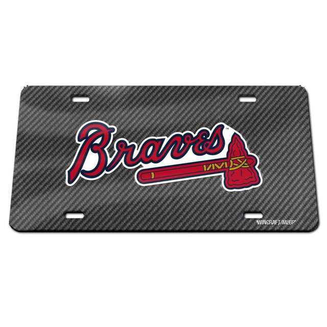 Atlanta Braves CARBON Specialty Acrylic License Plate