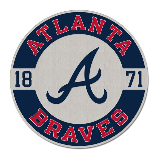 Tarjeta de joyería con pin esmaltado de colección de los Atlanta Braves CÍRCULO ESTABLECIDO