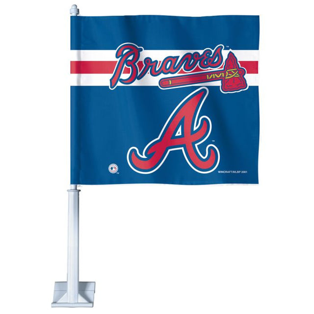 Bandera para auto de los Bravos de Atlanta, 11,75" x 14"