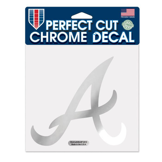 Atlanta Braves Chrome Perfect Cut Decal 6" x 6"