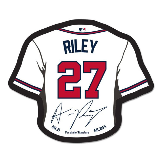 Tarjeta de joyería con pin de colección de los Atlanta Braves de Austin Riley