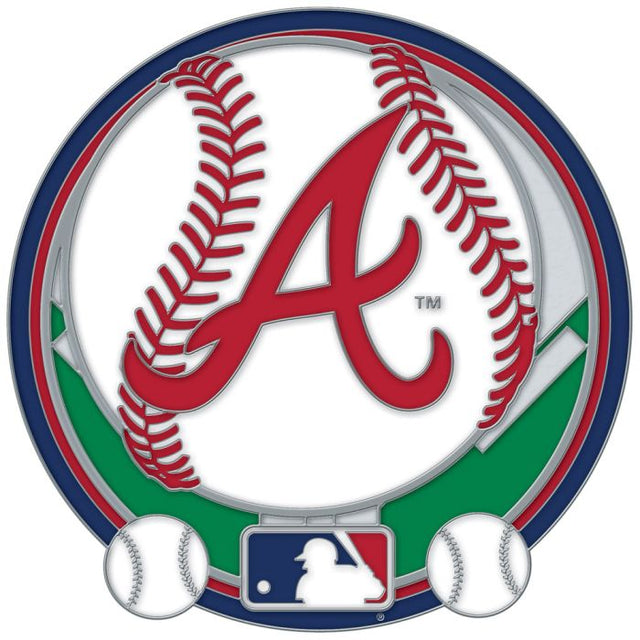 Tarjeta de joyería con pin de colección de los Atlanta Braves