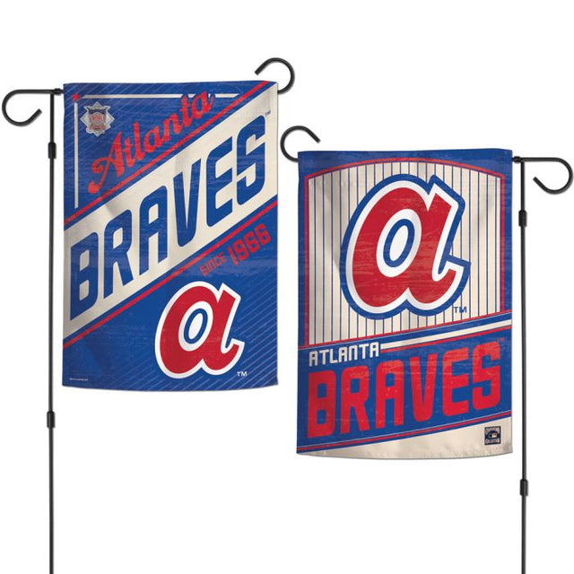 Banderas de jardín de los Atlanta Braves/Cooperstown, de 2 lados, 12,5" x 18"