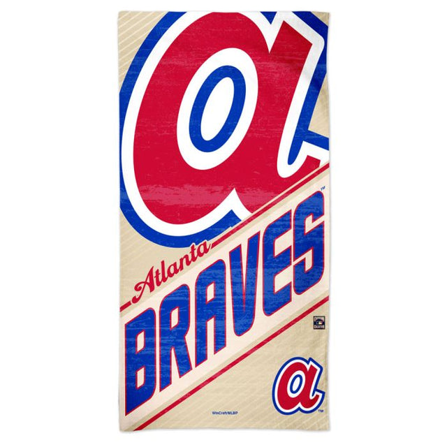 Toalla de playa Spectra de los Atlanta Braves/Cooperstown, 30" x 60"