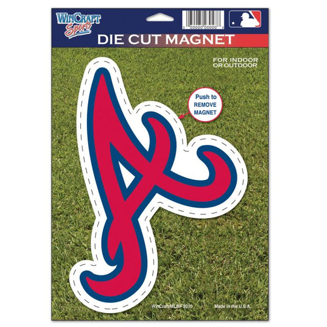 Atlanta Braves Die Cut Logo Magnet 6.25" x 9"