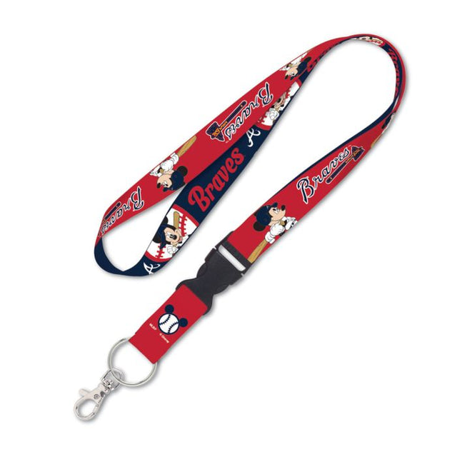 Cordón de Mickey de los Atlanta Braves/Disney con hebilla desmontable de 1"