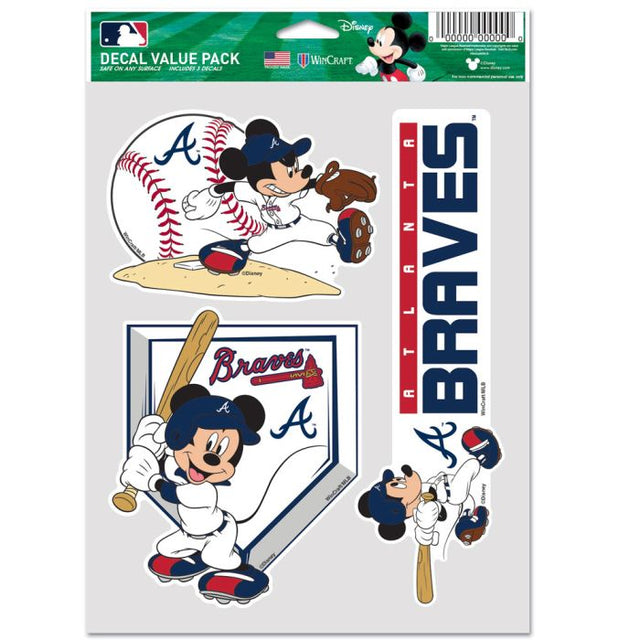 Atlanta Braves / Disney Multi Use 3 Fan Pack