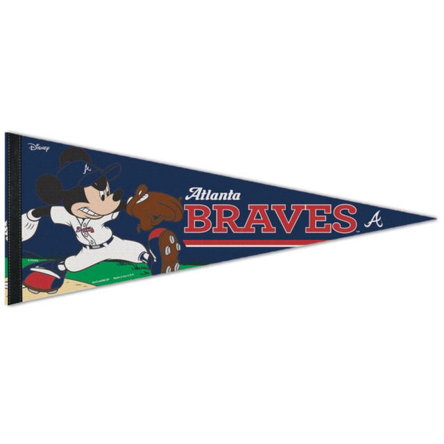 Banderín premium de Disney de los Bravos de Atlanta de 12" x 30"