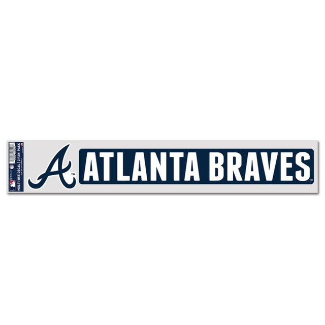 Calcomanías para fanáticos de los Bravos de Atlanta de 3" x 17"