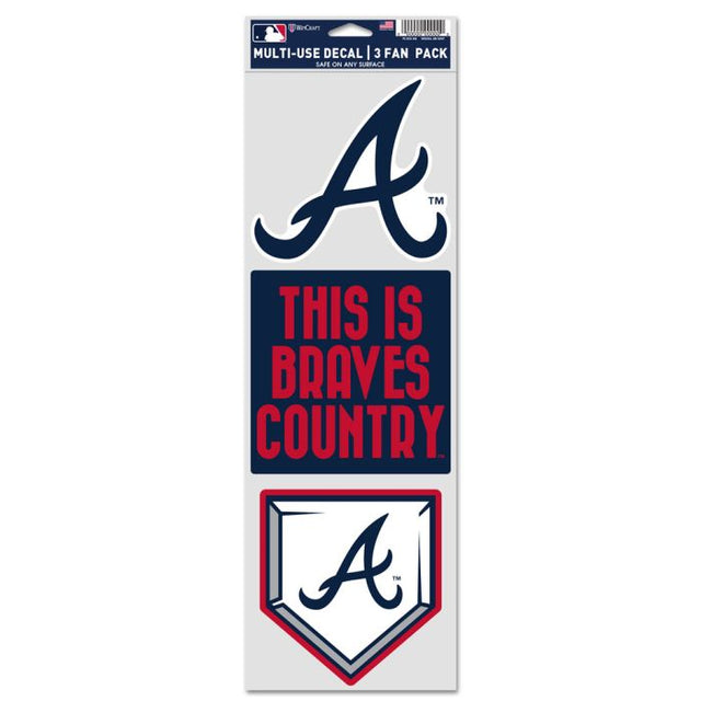 Atlanta Braves Fan Decals 3.75" x 12"