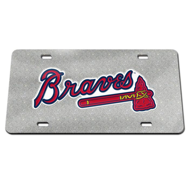 Atlanta Braves GLITTER Specialty Acrylic License Plate