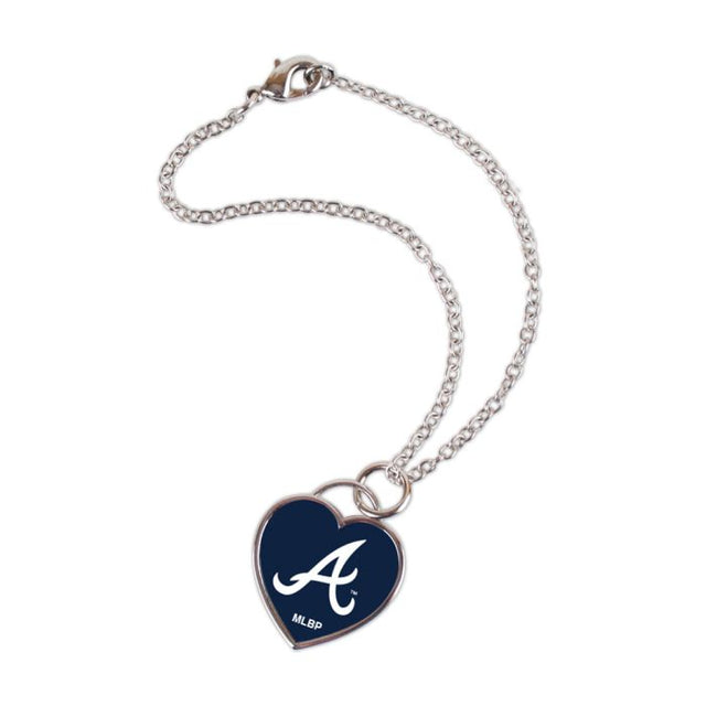 Pulsera de corazón de los Atlanta Braves con corazón en 3D