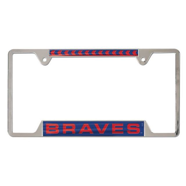 Atlanta Braves Inlaid Metal Lic Plt Frame 4 tab