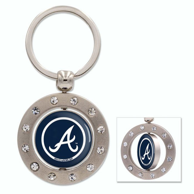 Atlanta Braves Keychain w/Bling Spinner