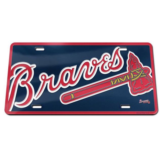 Matrícula especial acrílica MEGA de los Atlanta Braves