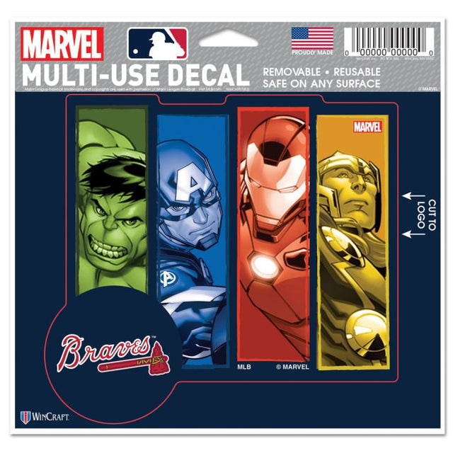 Atlanta Braves / Marvel (c) Calcomanía multiusos MARVEL 2021: corte con el logotipo de 5" x 6"