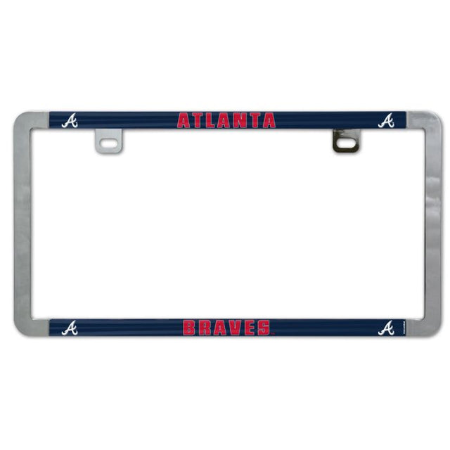 Atlanta Braves Metal Lic. Plate Frame Slim